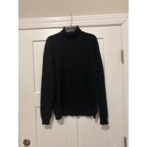J Crew Women’s Cashmere Long Sleeved Turtleneck Sweater Black Size Medium Flaw